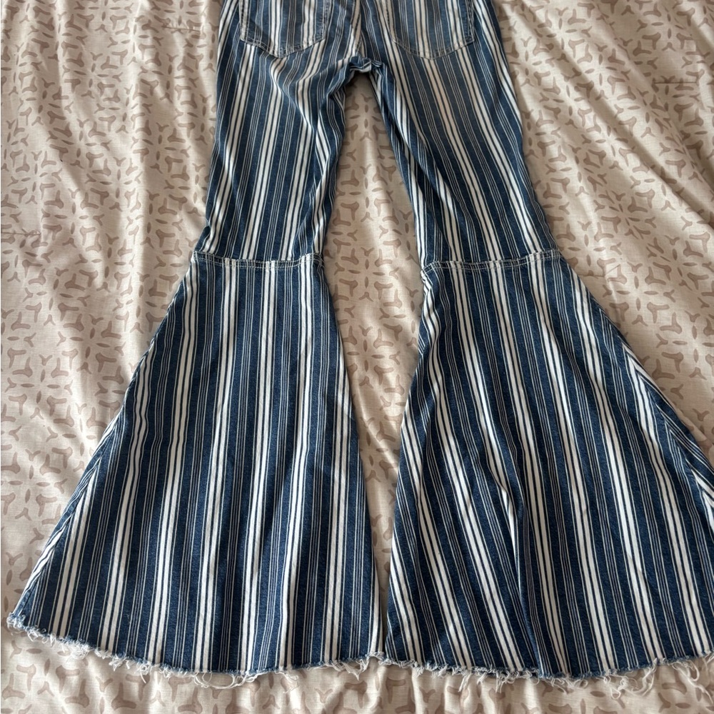 Free people Striped Flare Jeans - Picture 5 of 11